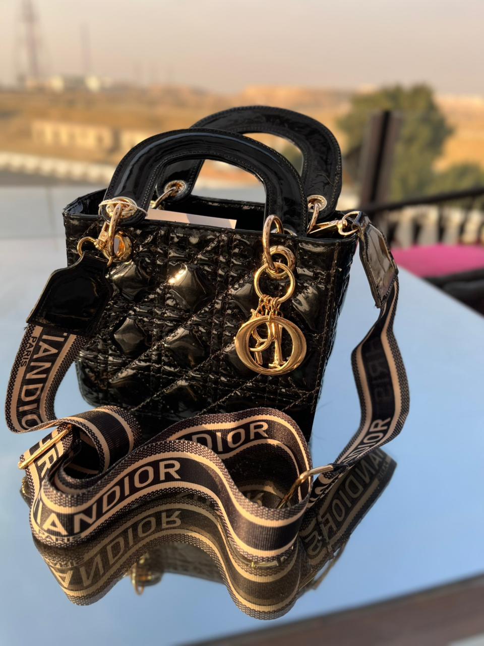 Elegant Mini Handbag with Gold Chain