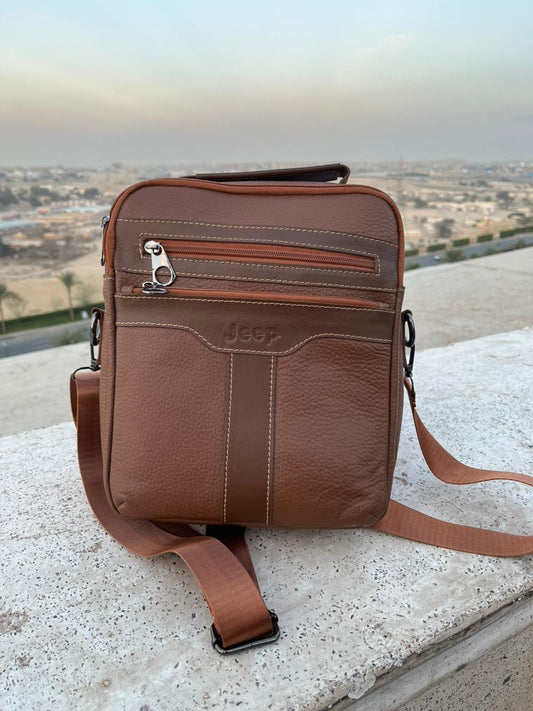 BINOBAGS Men’s Genuine Leather Crossbody – Classic Everyday Bag