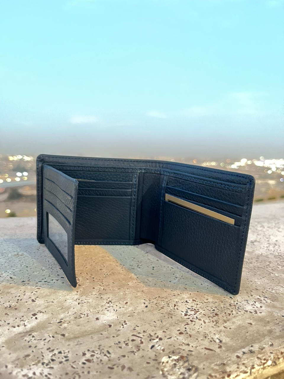 BINOBAGS Classic Men’s Genuine Leather detectable card Wallet