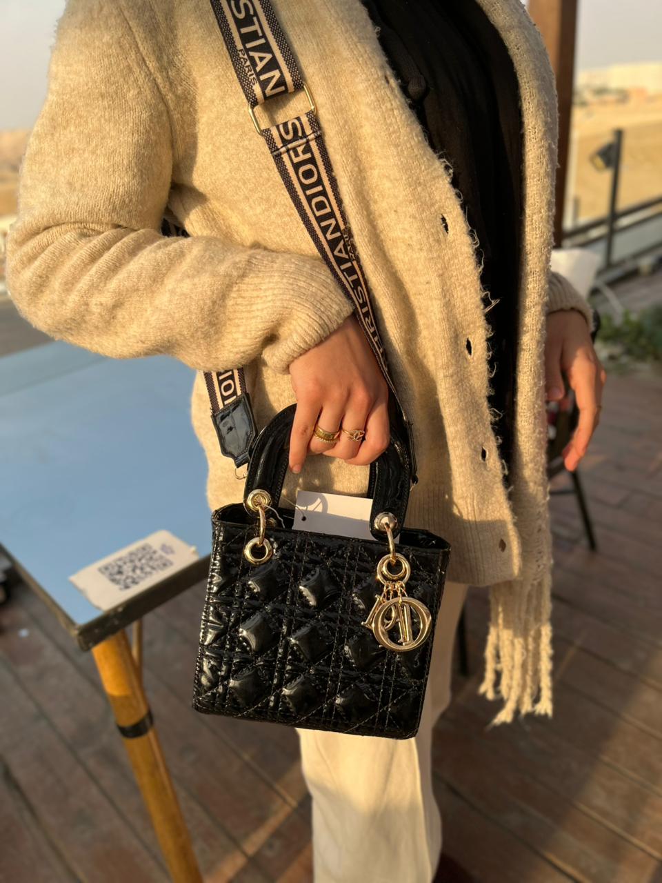 Elegant Mini Handbag with Gold Chain